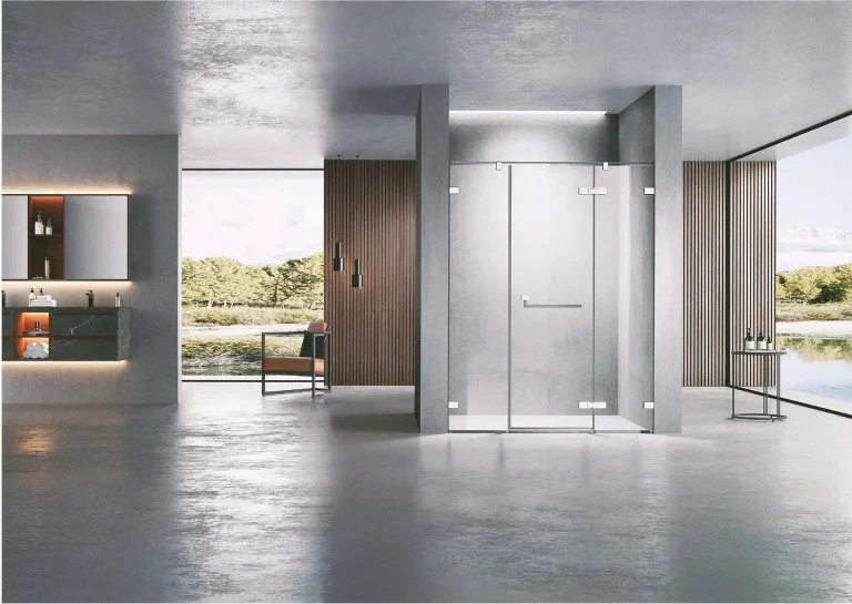Home 22 Sleek-modern-glass-shower-enclosure-in-a-stylish-bathroom-with-minimalistic-decor