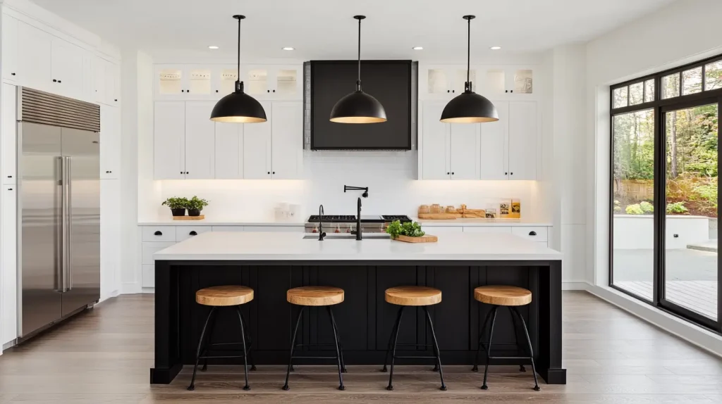 Top 20 White Kitchen Cabinets Ideas for 2025 15 White Kitchen Cabinets with Black Island