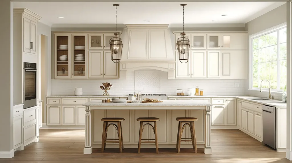 Top 20 White Kitchen Cabinets Ideas for 2025 4 Off-White Cabinets with Soft Accents