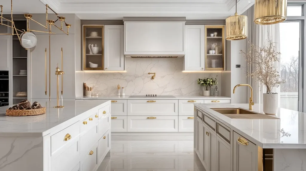 Top 20 White Kitchen Cabinets Ideas for 2025 7 White Kitchen Cabinets with Gold Hardware
