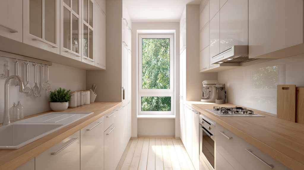 How to Create the Perfect Kitchen Cabinet Layout in UAE or Dubai? 5 Galley Kitchen Cabinet Layout