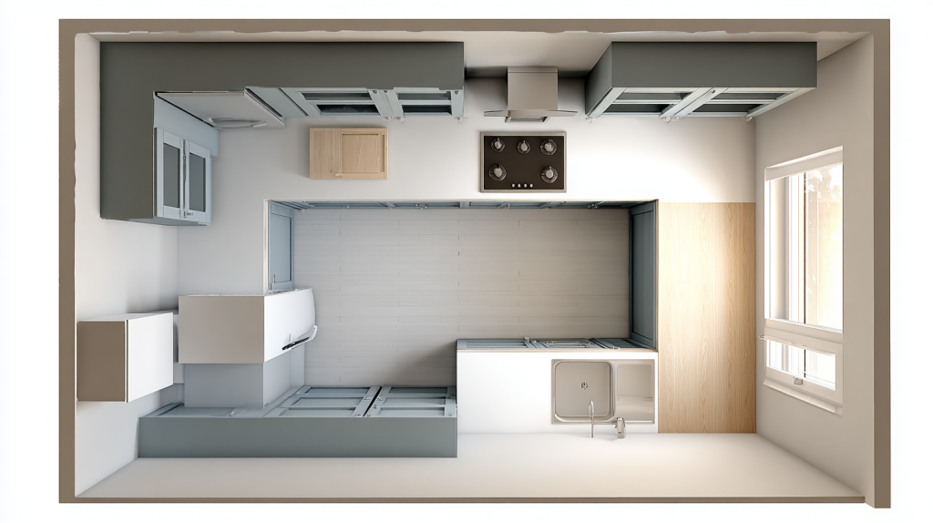 How to Create the Perfect Kitchen Cabinet Layout in UAE or Dubai? 6 L-Shaped_Kitchen_Cabinet_Layout