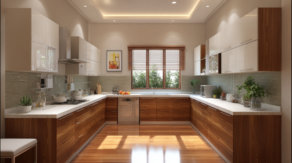How to Create the Perfect Kitchen Cabinet Layout in UAE or Dubai? 7 U-Shaped Kitchen Cabinet Layout