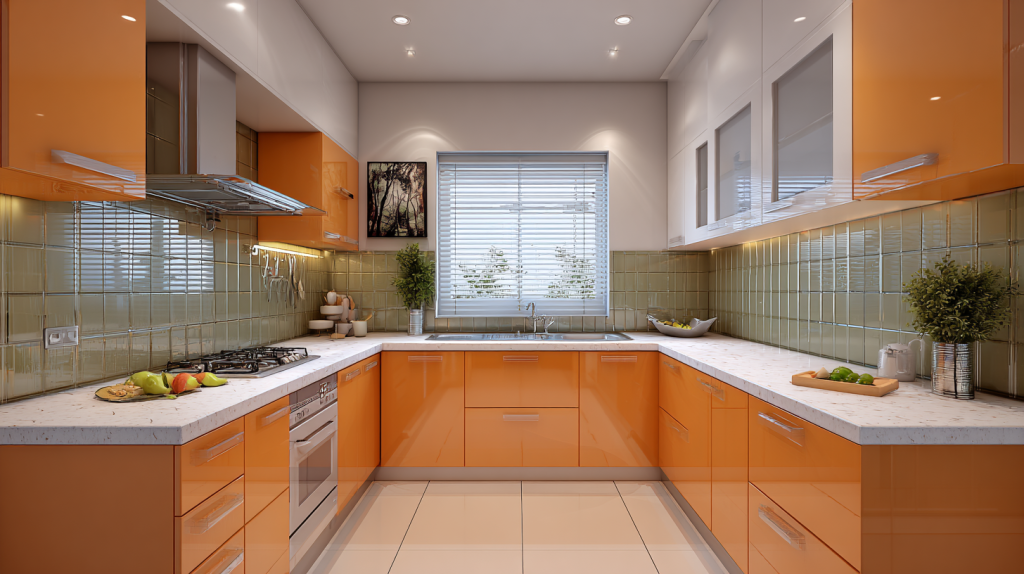 How to Create the Perfect Kitchen Cabinet Layout in UAE or Dubai? 3 U-Shaped Kitchen Cabinet Layout