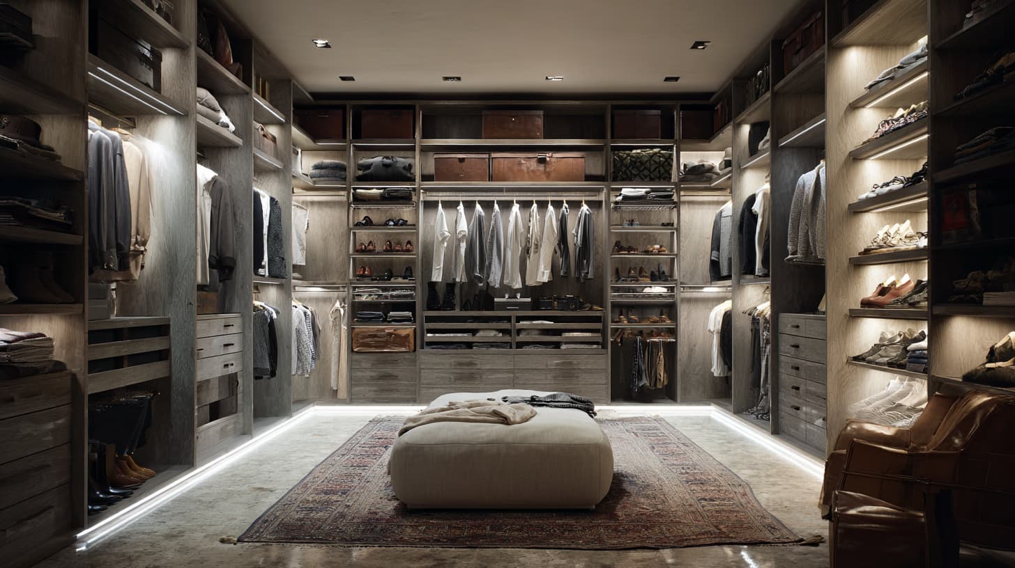 Walk-In Closet Design: How To Turn “Storage” Into A Daily Ritual ? 8 U-Shaped Boutique Closet With A Calm Center