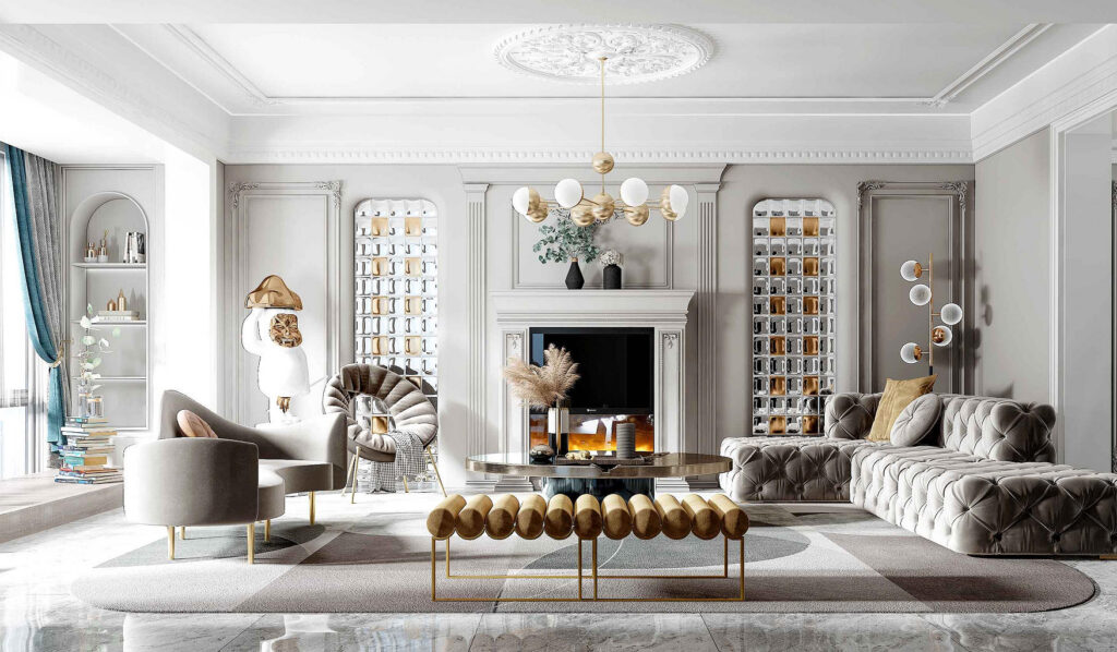 Top 10 Hospitality Furniture Manufacturers in the USA 1 Stylish modern living room with decor