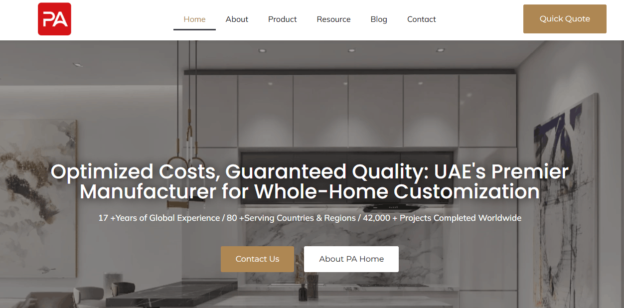 8 Recommended Best Custom Cabinet Companies in Dubai 1 jilphar pa homepage screenshot