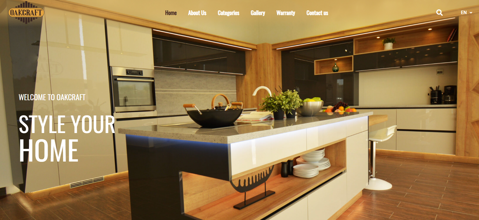 Top 10 Best Kitchen Cabinet Manufacturers in Saudi Arabia with Quality and Style 9 oakcraftsa website screenshot