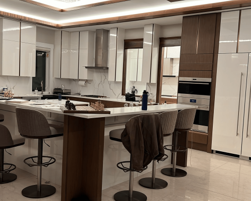 Pittsburgh High-end Full House Custom in America 11 Custom kitchen design with high-end cabinetry and island in Pittsburgh High-end Full House Custom project.
