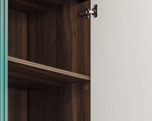 Zemun Stan Whole House custom in Serbia 10 Bedroom with custom cabinets and shelves, designed for optimal storage in the Zemun stan apartment whole house custom project.