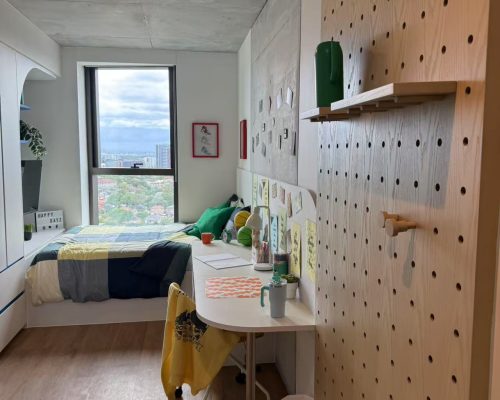 308 Sets Sydney Student Apartment Whole House Custom 4 Custom bedroom wardrobe in a student apartment in Sydney with a modern design and open storage.